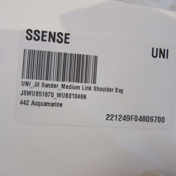 Jil Sander Medium "Link" Crossbody Bag in Aquamarine & Silver Hardware NWT - Picture 15 of 16